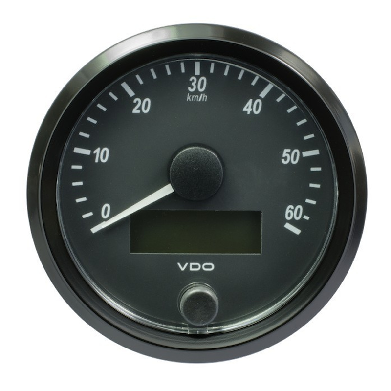 VDO SingleViu Speedometer 60 Kmh Black 80mm